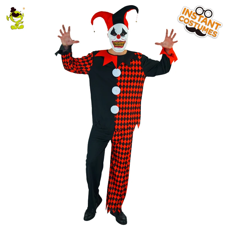 Мужской костюм клоуна из страха для косплея с шляпой Пурим вечерние НКИ