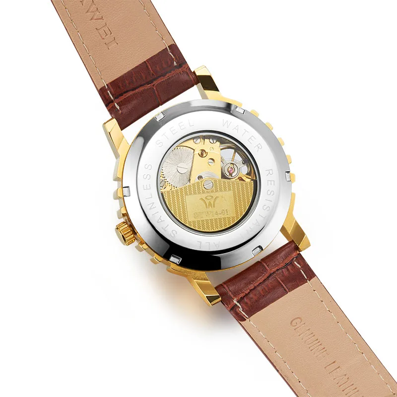 OUYAWEI Топ Для мужчин S Деловые часы Роскошные брендовые модные полые Дизайн