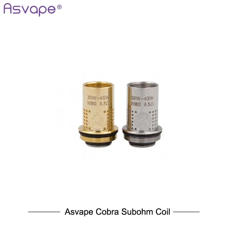 5 шт./лот оригинальная катушка Asvape Cobra sub ohm для электронных сигарет головка бака 0
