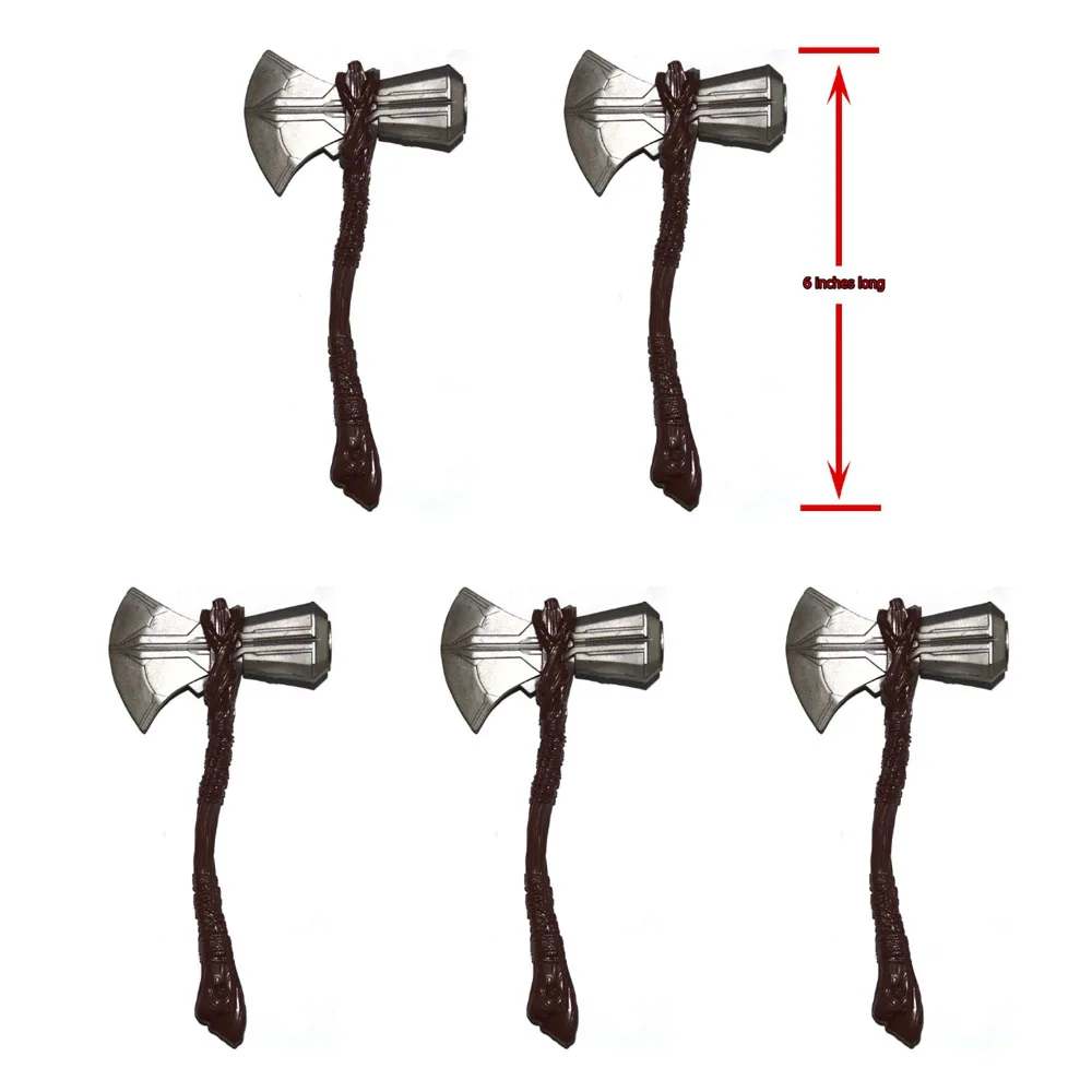 Набор из 5 топоров пластика мстители Война бесконечности Тор 6 дюймов в длину для