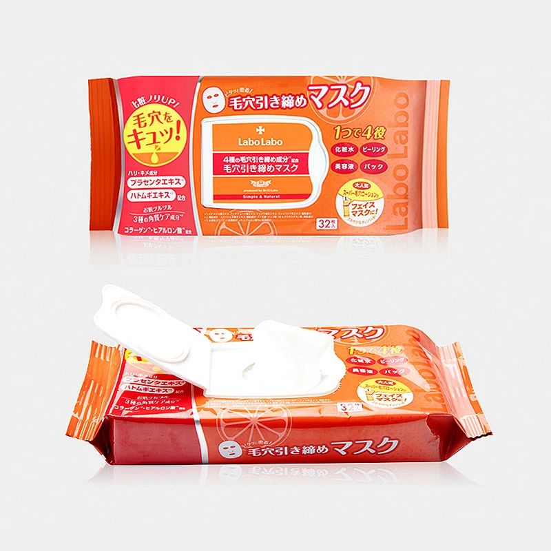 Японская увлажняющая маска для лица сужение пор и твердая сна кожи (32 шт./упак.) |