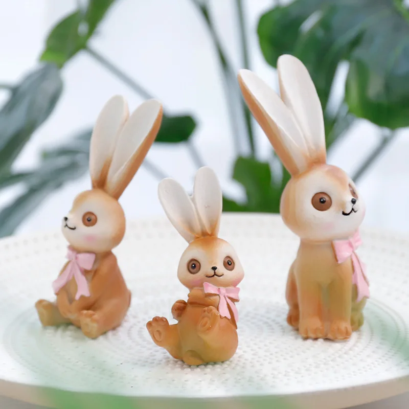MRZOOT креативный кролик мокко животное смола настольные маленькие украшения для