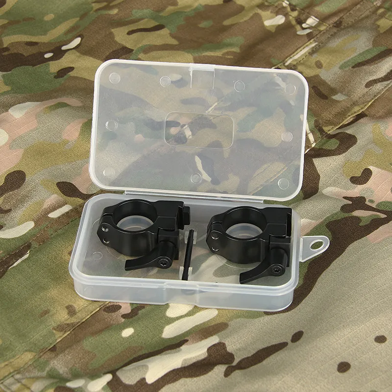 1 Pair Tactical Airsoft 25.4mm Low QD Quick Release Flashlight Scope 20mm Ring Mount Pacatinny Weaver RIS Rail For Hunting | Спорт и