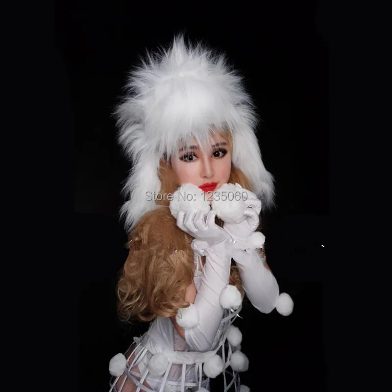 Белый женский костюм WYY для певицы DJ-бара Gogo ночного клуба сексуальная женская
