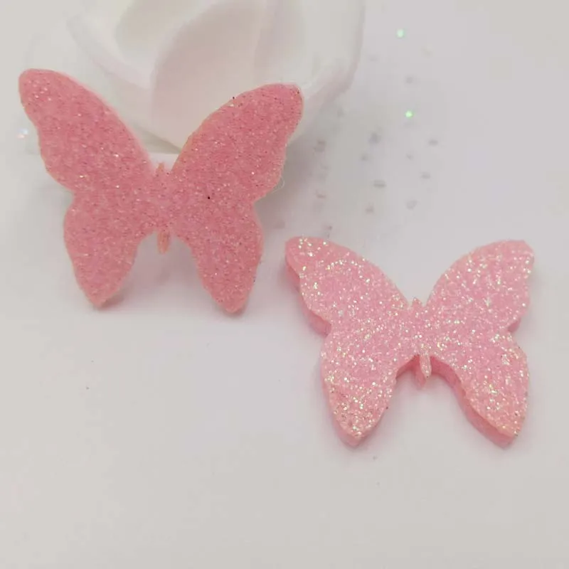 100 шт. маленький размер блестящая фетровая Мягкая кукла бабочка рукоделие Apliques