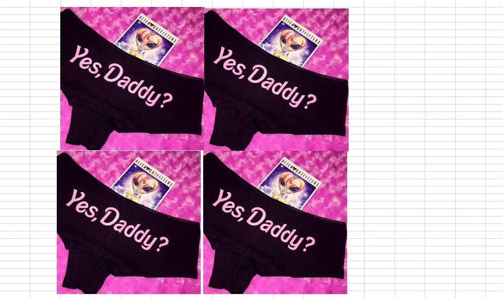 2 Женские трусы с принтом букв Yes Daddy, Бесшовные женские трусы, трусики, нижнее белье для ягодиц - Цвет: 2