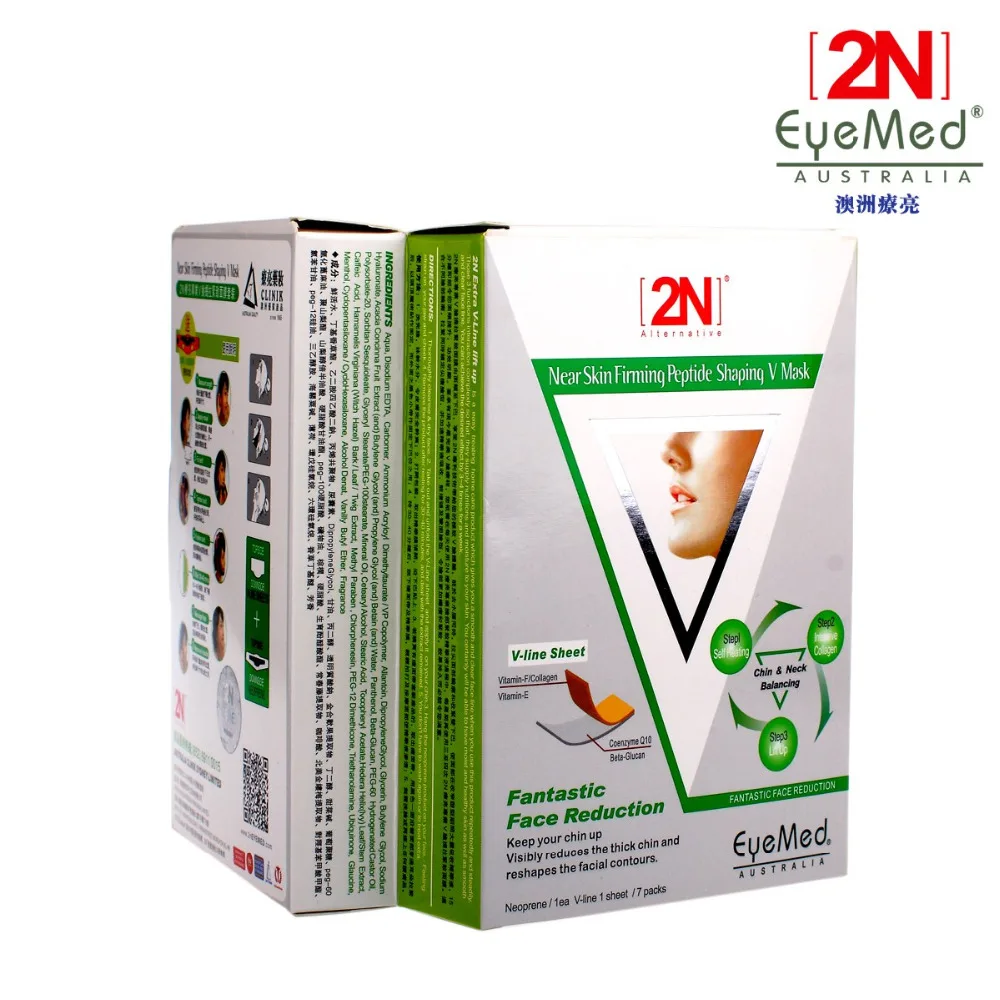 Powerful 2n Skin Firming Shaping V Face Care Lifting Mask to face Slimming Moisturzing facials Collagen mask 7pcs+1 bandage | Красота и