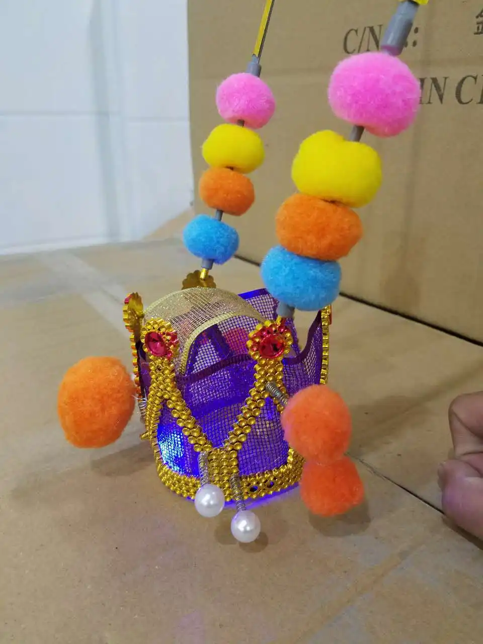 Шляпа чемпиона Wukong с гальваническим покрытием реквизит в виде короны зицзинь