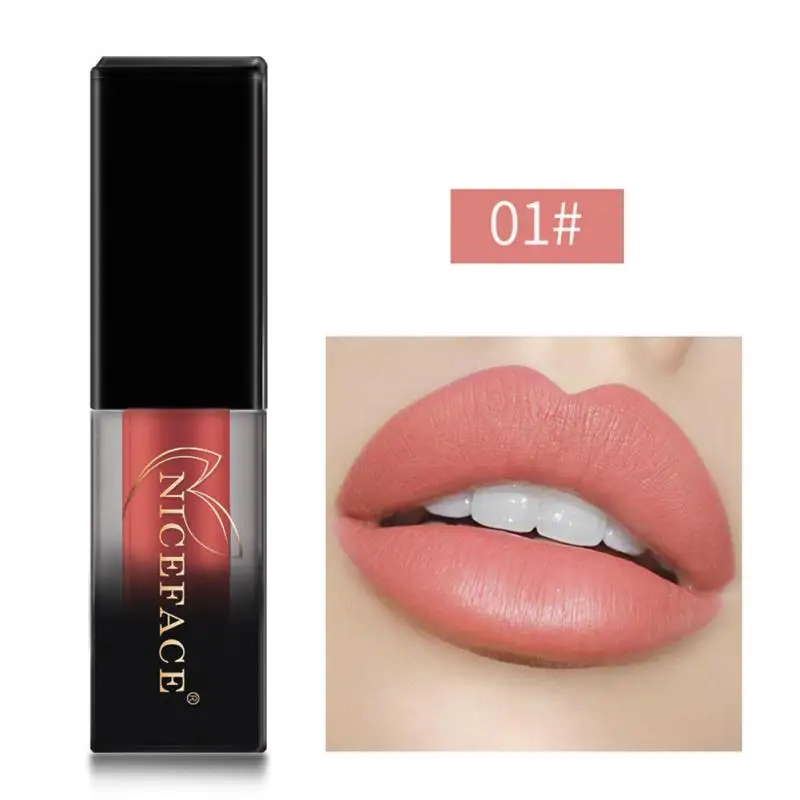 Блеск для губ Долгое Водонепроницаемый макияж Шелковистые матовые Косметика