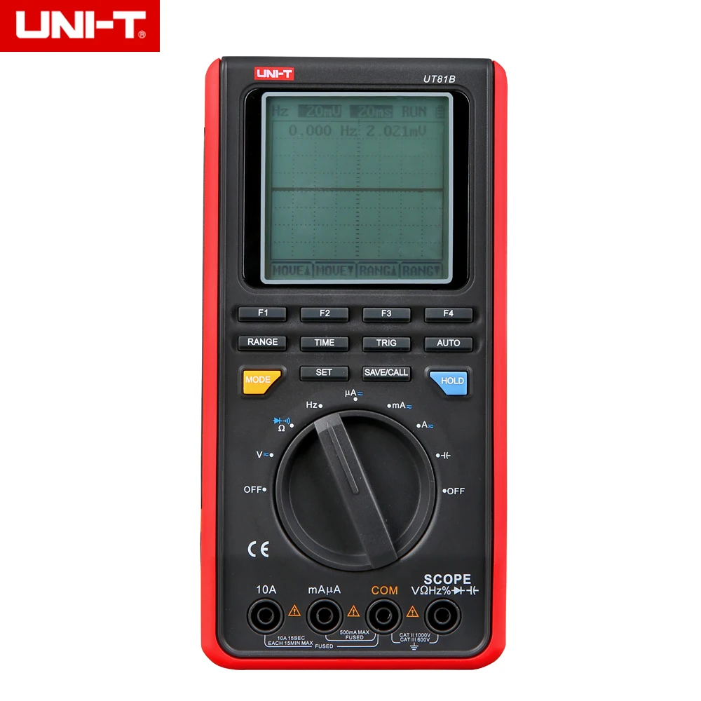 

UNI-T UT81B 10MHz 40MS/s, UT81C 80MS/s Real-Time Sample Rate Handheld LCD Scopemeter Oscilloscope Digital Multimeter