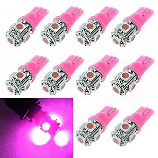 2/5/10 шт T10 Клин 5-SMD 5050 Xenon светодиодный светильник лампы W5W высокое Яркость 194 147 152 158