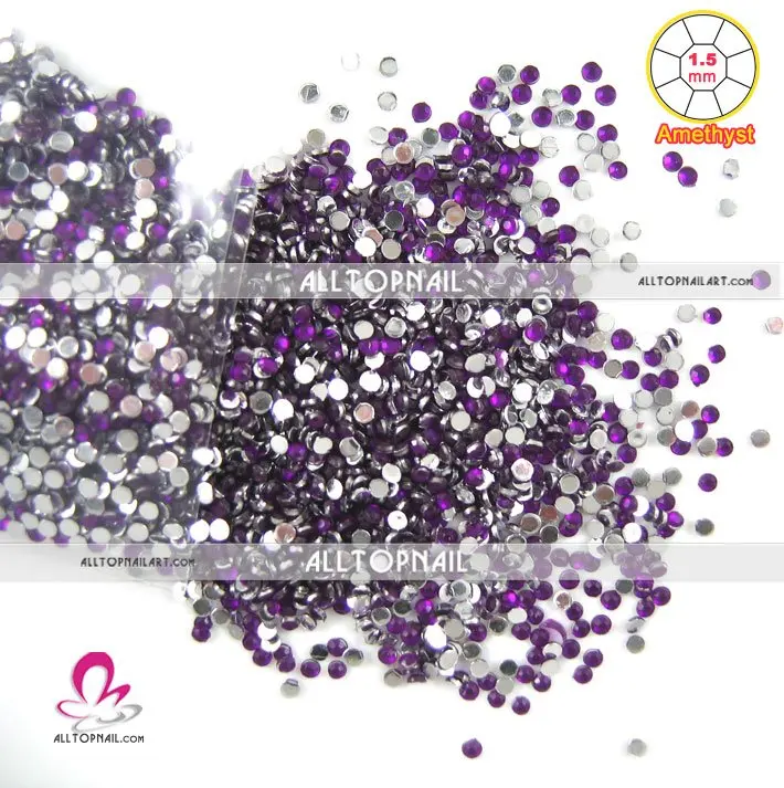 Волнистые круглые стразы для дизайна ногтей класса A_Grade 1 5 мм 12 упаковок Стразы