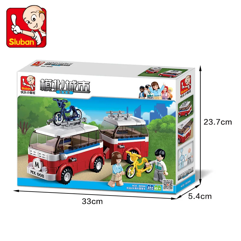 Sluban модели строительные игрушки совместимые с B0566 324 шт. блоки для кемпинга хобби