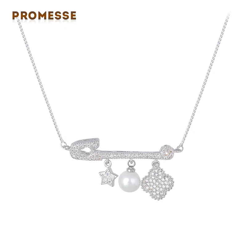 Модные ювелирные изделия Нежный кубический цирконий в форме звезды белый