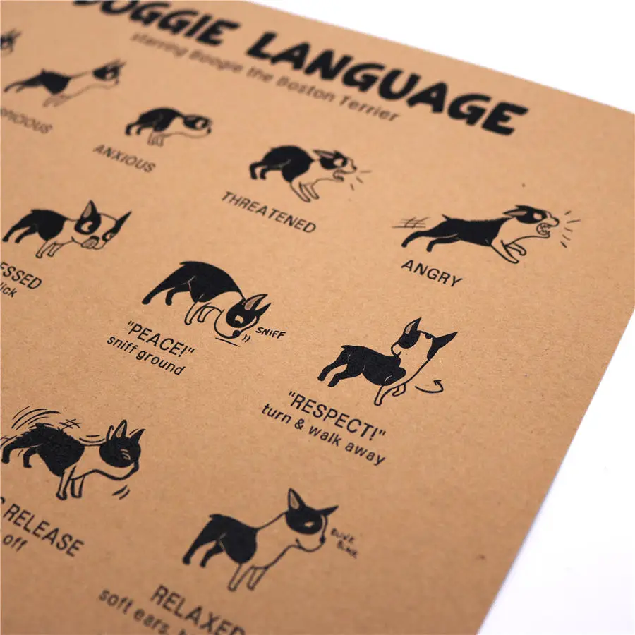 Винтажный постер из крафт бумаги Doggle ретро для кафе магазина домашних животных