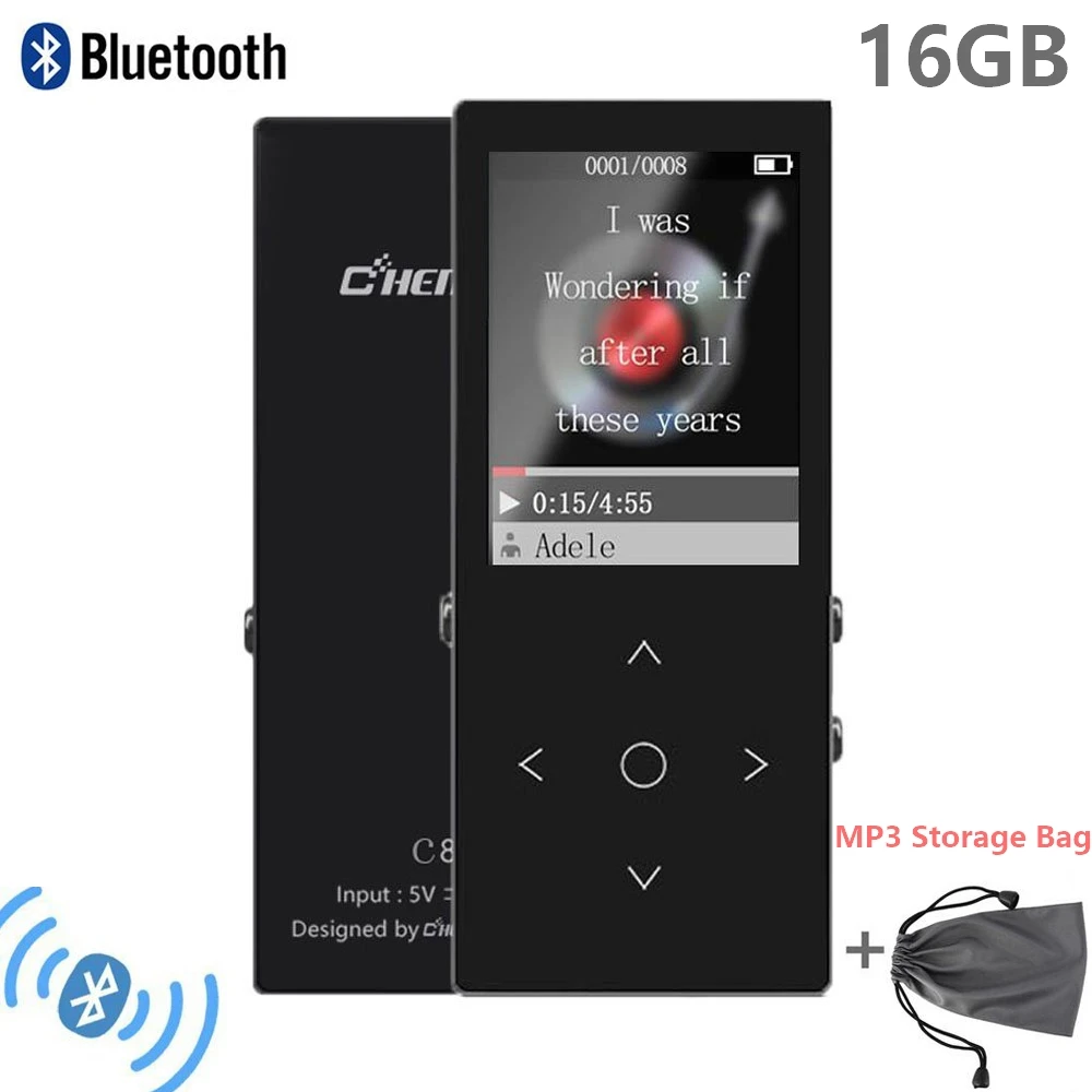 16 Гб Bluetooth MP3 музыкальный плеер сенсорный ключ без потерь качественный звук с fm