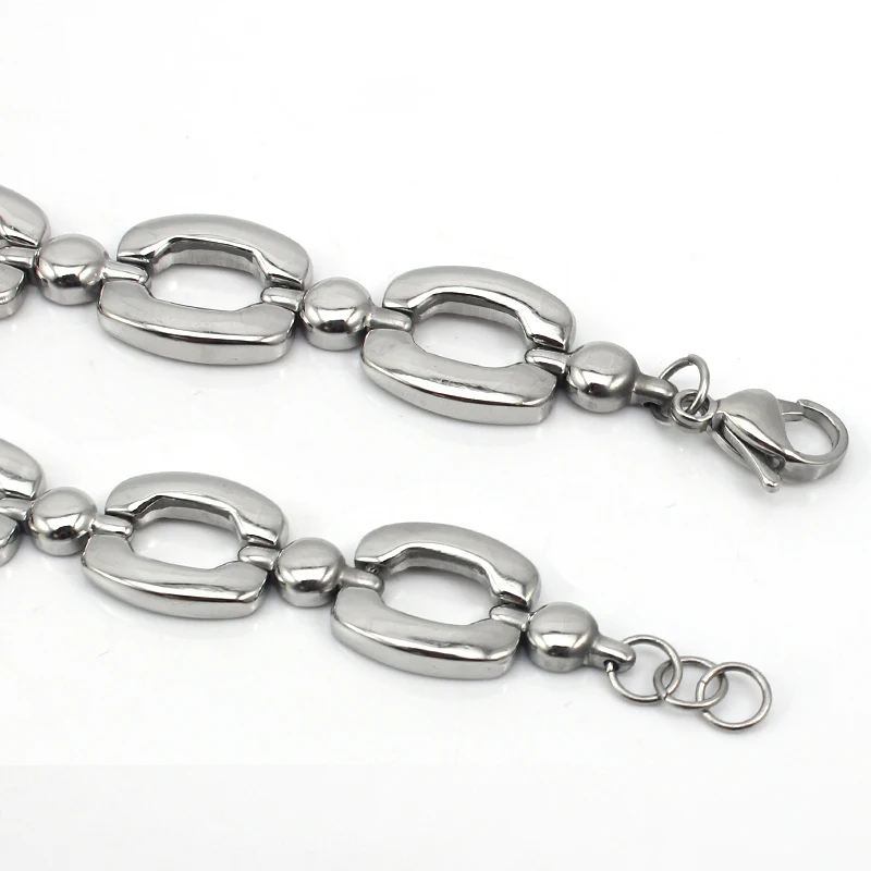 Женский браслет цепочка серебряного цвета из нержавеющей стали|silver stainless steel