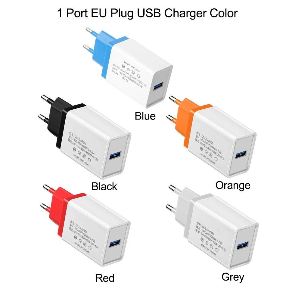 Tendway Qc 3,0 Быстрая зарядка 3,0 быстрое настенное зарядное устройство Usb Мульти Usb зарядное устройство для мобильного телефона 3 порта ЕС США портативное быстрое зарядное устройство