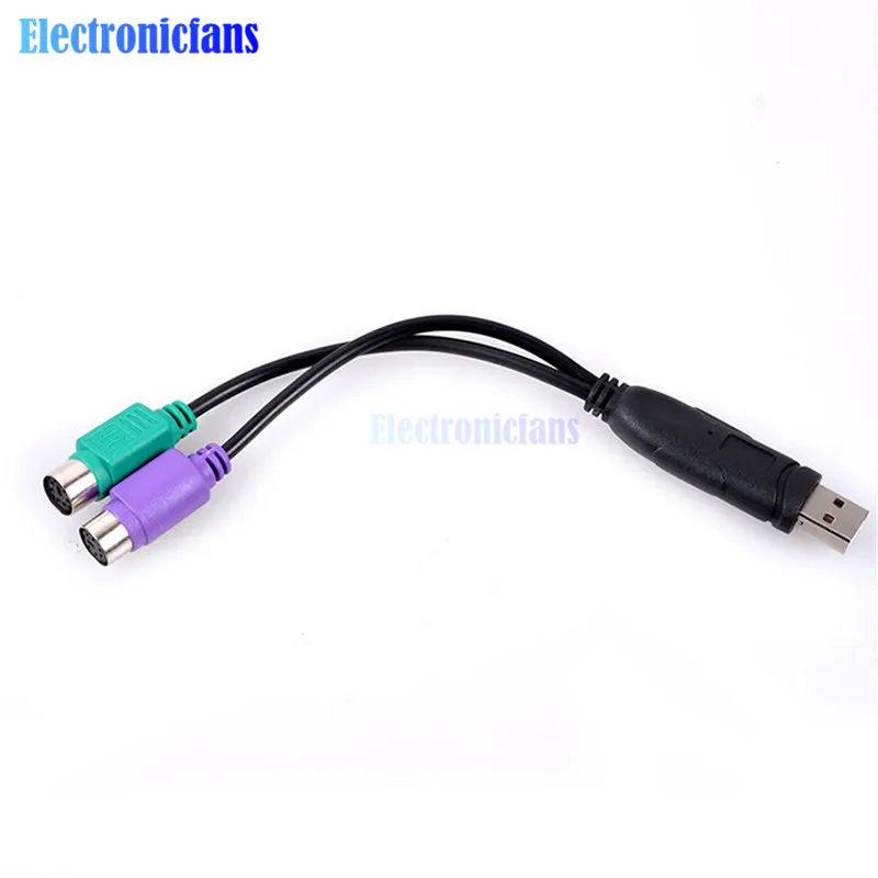 Двойной Штекерный адаптер PS/2 Мама-USB папа для клавиатуры и мыши | Электронные