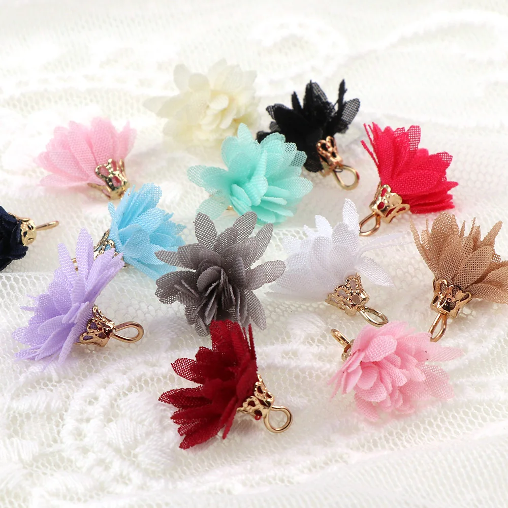 20 шт. 2 см Смешанные Цвета кисточки винтажная Ткань бахрома для макраме сделай сам