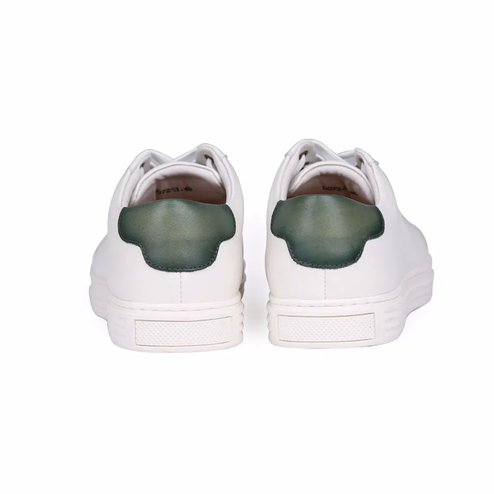 2020 Free Shipping Mandmade Men's Leather Court Sneakers Skate shoes Board for Men Low Cut Lace Up White 8F767 | Обувь