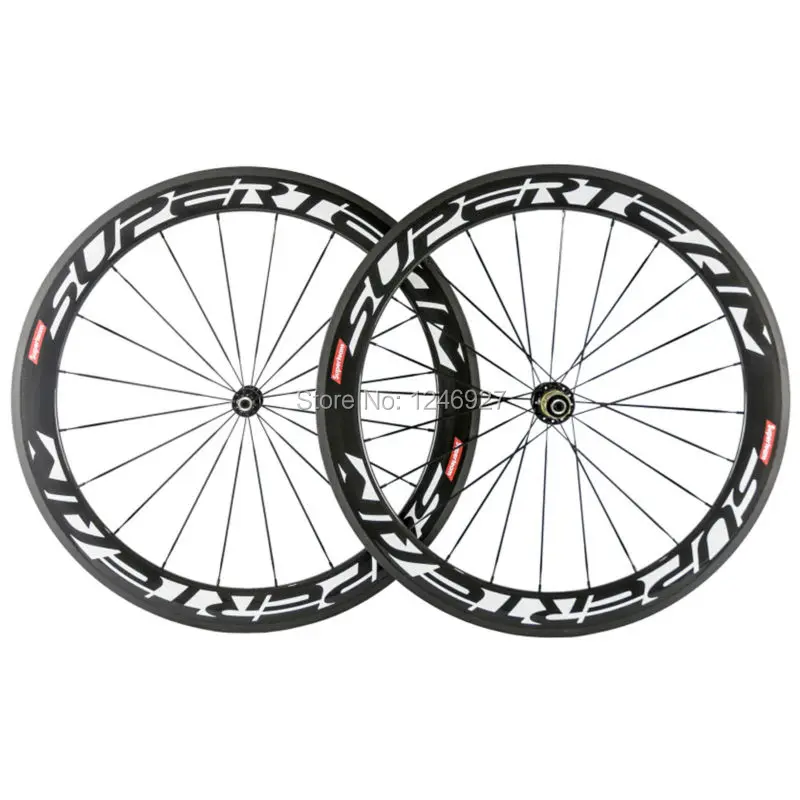 Карбоновые колеса Superteam для дорожного велосипеда шириной 60 мм карбоновые 23