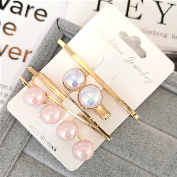 4 pink 2 white 4 шт./компл. металлические жемчужные Заколки для волос Для женщин заколка для волос для девочек заколки для волос заколка детский цветок в волосы зажим для волос M30 - Окраска металла: 4 pink 2 white