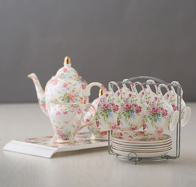 Кофейные чашки стандартный кофейный набор фарфоровый чайный полный цветочный