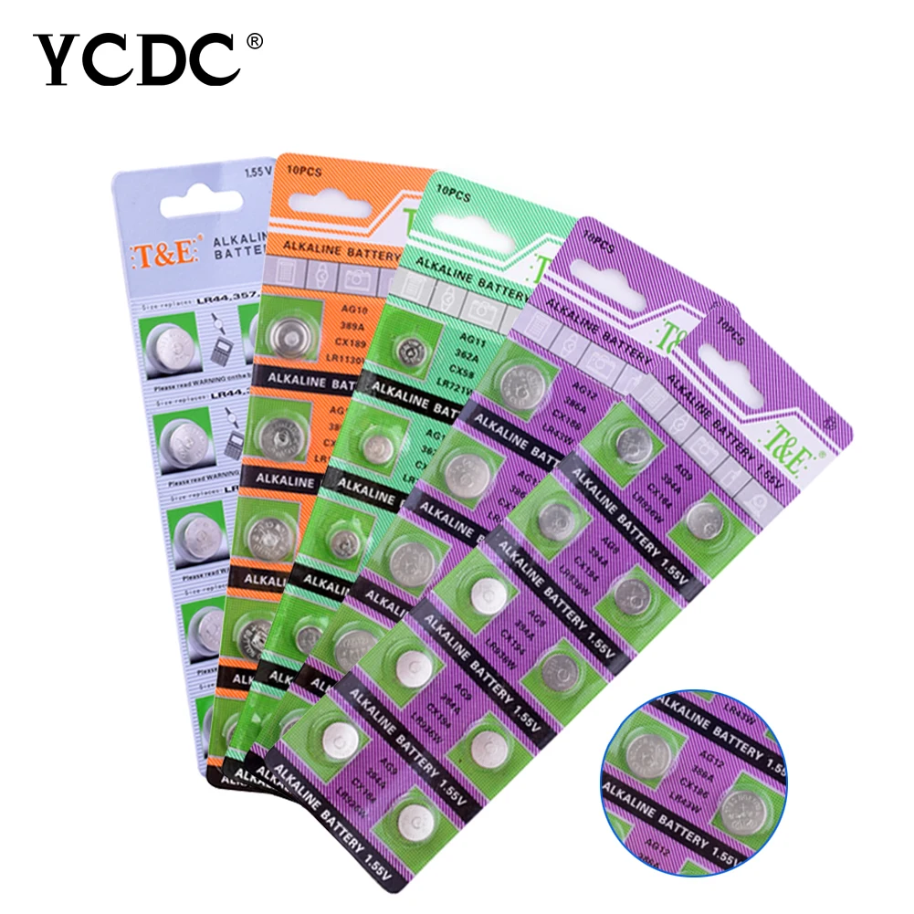 AG0 AG1 AG2 AG3 AG5 Pro часы Батарея 10 шт. 1 55 V AG4 ag4 377a 377 lr626 sr626sw sr66 lr66 щелочные батареи