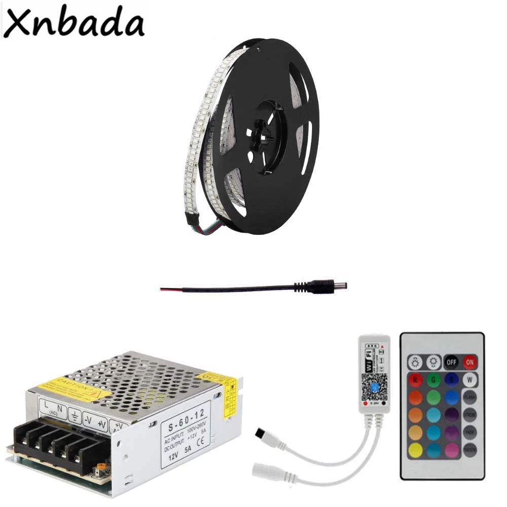 DC12V 2835SMD 234 светодиодов/m RGB Гибкая светодиодная лента с 24 клавишами РЧ пульт