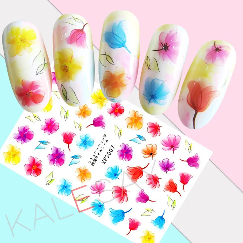 Большой цветок украшения для ногтей Стикеры s дизайн Фольга ваших ноготков Нейл
