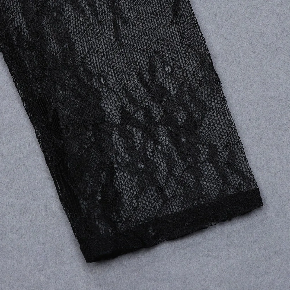 KLEEZY 2019 New Summer Women Bodysuits Sexy Lace Mesh Long Sleeves Jumpsuit Pants Fashion Club Vestido BY889 | Женская одежда