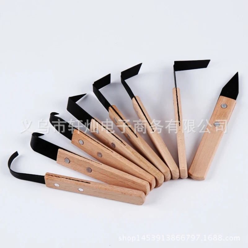 Деревянная ручка обрезки 8 компл.. различных резак глава Моделирование