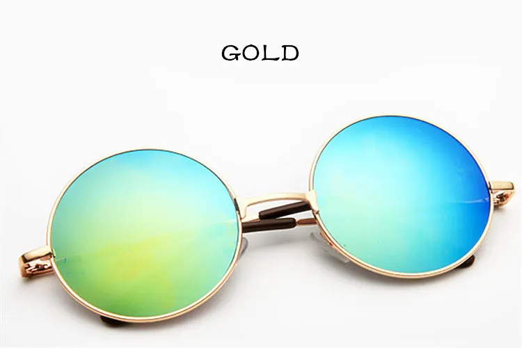 Mirrored Retro Round Sunglasses Men Women Brand Designer Female Male Sun Glasses Men's Women's Vintage Glasses