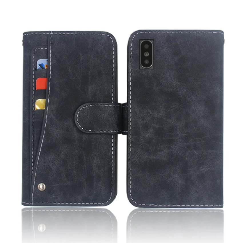 Hot! DEXP B255 Case High quality flip leather phone bag cover For with Front slide card slot | Мобильные телефоны и