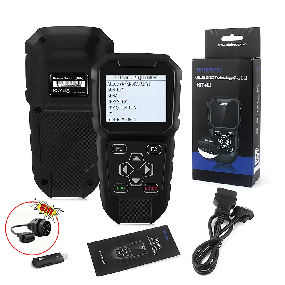 OBDPROG MT401 OBDPROG MT401 OBD 2 одометр коррекция пробега OBD2 автомобильный диагностический инструмент для W212 W204 300C Ducato - Цвет: OBDPROG MT401