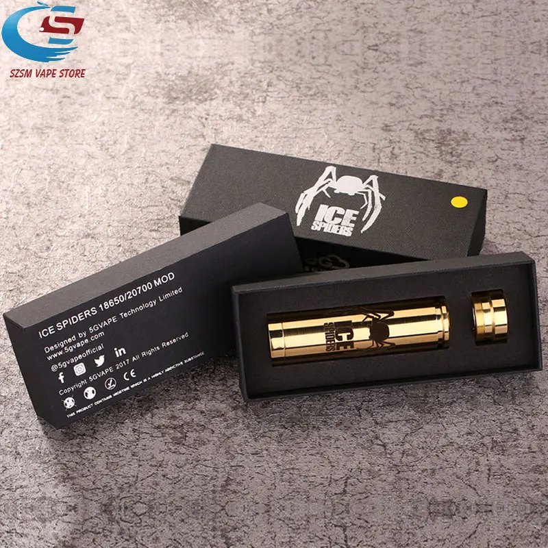 Оригинальный 5GVAPE электронная сигарета Ice Spider мех мод vape подходит 18650/20700 батарея 25