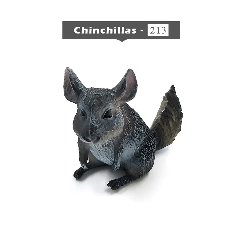 Chinchillas Миниатюрный слон, свинья, Шиншилла, мышь, шимпанзе, белый медведь, корова, модель животного, фигурка, домашний декор, миниатюрные украшения, аксессуары - Цвет: Chinchillas