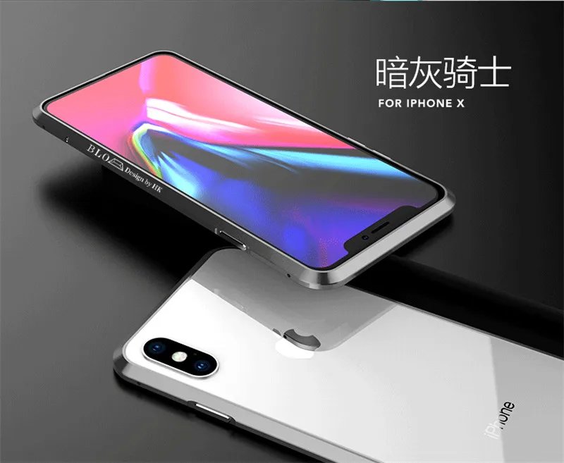 Роскошный бренд BOBYT Алюминиевый металлический бампер для iPhone XS Max X противоударный защитный чехол с металлической кнопкой