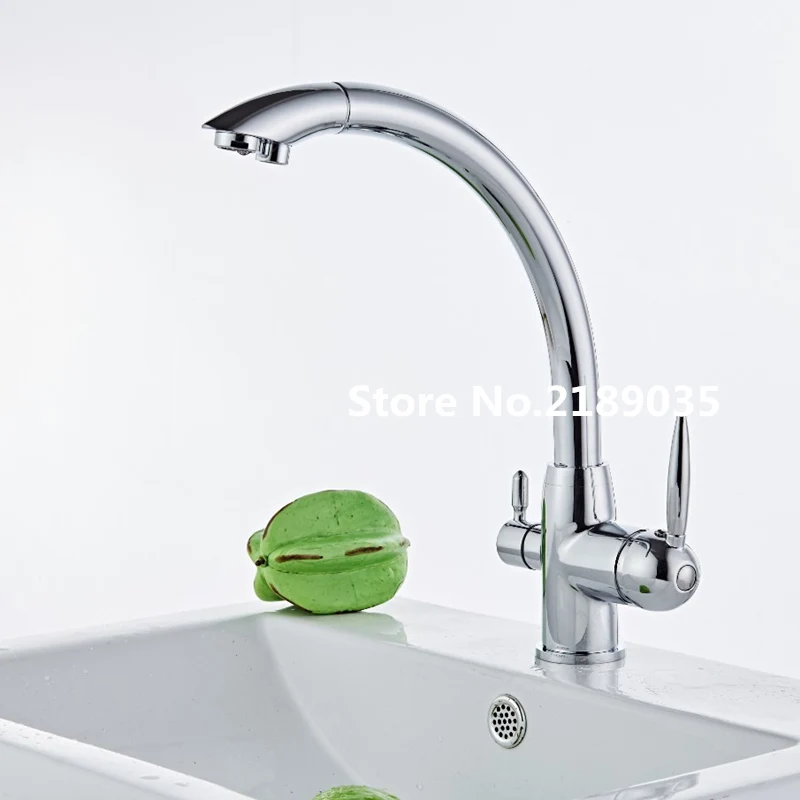 Смеситель для кухни кран холодной и горячей воды с одной ручкой смеситель медный