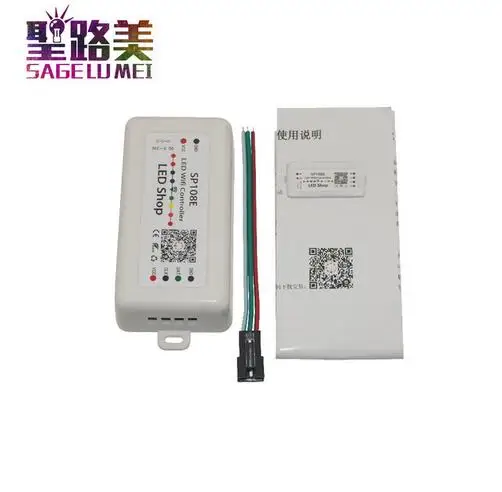 Светодиодный контроллер SP108E с поддержкой Wi Fi 5 в постоянного тока 12 В 24 помощью