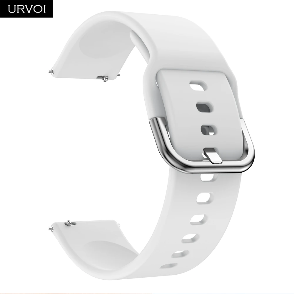 White URVOI силиконовый ремешок для Galaxy watch активный ремешок для Galaxy watch 42 мм Официальный Дизайн быстросъемные шпильки мягкий прочный - Цвет ремешка: White