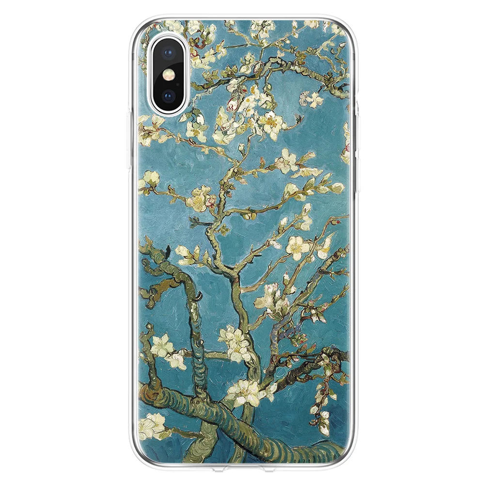 For iPhone 6 Plus 5 5S SE S 7 8 Fundas Coque Xs Max X XR Abstract painting Cover TPU case luxury |