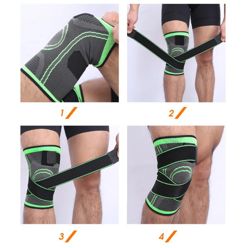 

Knee Sleeve 3d Pressurized Fitness Running Cycling Bandage Leg Protector Pad Elastic Nylon Knee Cap