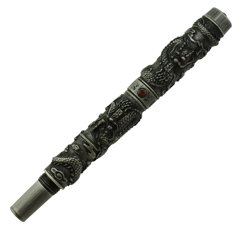 Jinhao винтажная Роскошная Ручка роллер двойной играющий дракон жемчуг старинная