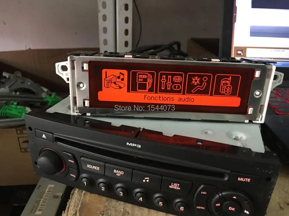 Экран с поддержкой USB + двухзонная внешняя связь Красный 12 контактов для Peugeot 307 407