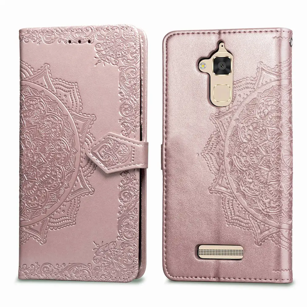 Кожаный флип чехол с 3d рисунком мандалы и цветов для Asus Zenfone 3 4 Max ZC520TL ZC554KL ZC550KL 5z