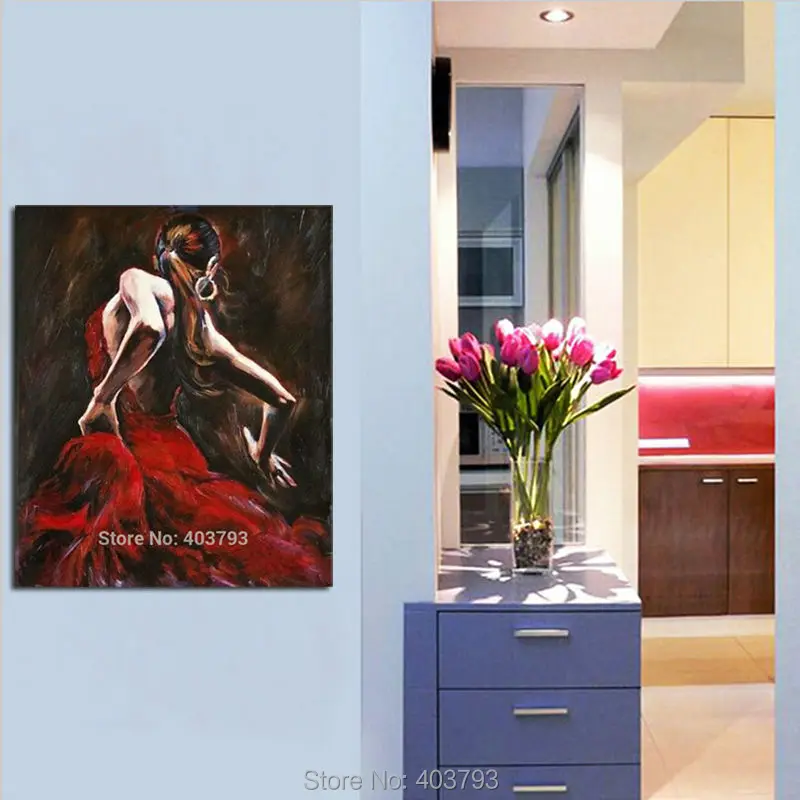 Портрет ручной работы картина маслом на холсте (без растяжки) Испанский танцор