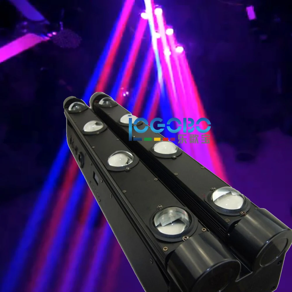 

Best Led Moving Head 8x10W White / RGBW 4IN1 Quad Leds Double Row Moving Head Beam Bar Disco DJ DMX Strobe Moving Light Fixture