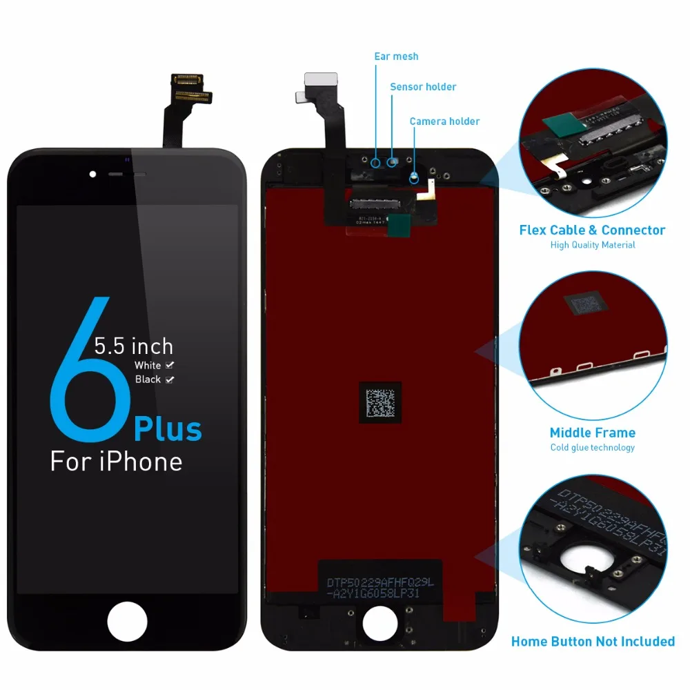 100 шт./лот заводская цена для iPhone 6 PLUS 5 &quotOEM ЖК дисплей 3D сенсорный экран